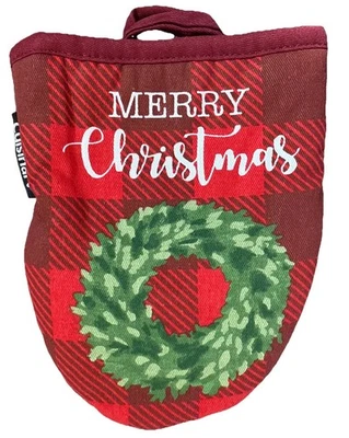 Cuisinart Feliz Navidad Guirnalda Silicona Mini Horno Mitones Rojo Cuadros Vacaciones Hornear Foto 1 de 4