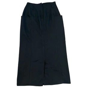Vintage Spitalnick & Co. 100% Wool Black Cargo Skirt Size 27 28 High Waisted - Picture 1 of 7