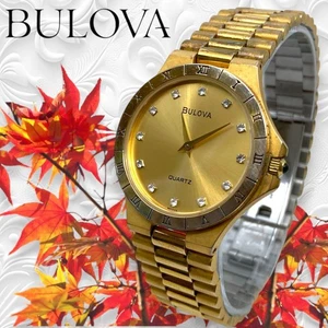 Rare Bulova Watch Gold 2 Hand Quartz - Picture 1 of 9