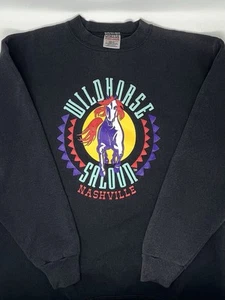 Vintage Nashville Wildhorse Saloon schwarzes Sweatshirt mit Rundhalsausschnitt (L) - Bild 1 von 7