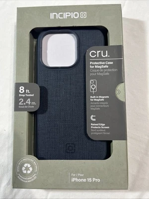 Incipio cru. Funda Protectora Magsafe iPhone 15 Pro (6.1" Cámara Grande) Lona Azul Marino Foto 1 de 3