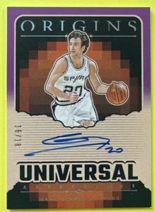 2024-25 Panini Origins Manu Ginobili FOTL Exclusive Universal Auto Purple # /18 - Picture 1 of 4