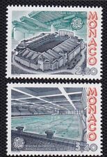 MONACO #1563-1564 MNH LOUIA II STADUM EXTERIOR & INTERIOR (EUROPA 1987)