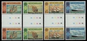 Seychelles 1981 - Mi-N.o 474-477 ** - Estampillada sin montar o nunca montada - pares de canaletas - barcos / barcos - Imagen 1 de 1