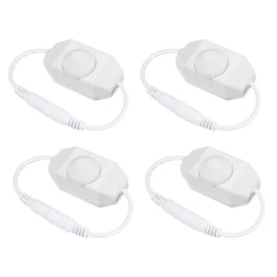Pack of 4 LED Strip Dimmer Switch 12-24V DC PWM Rotary Inline Dimmer Controller - Image 1 of 4