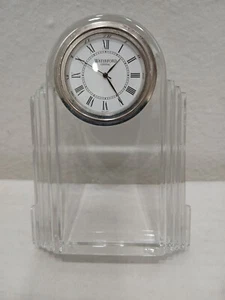 Waterford Crystal Metropolitan Mantle Art Deco Desk Clock - Picture 1 of 6