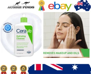 Cerave Hydrating Cleanser Face Wash 473Ml, for rmal to Dry Skin, Hyaluronic Acid - Picture 1 of 13