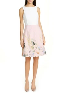 New Ted Baker London Kalla Elegance Colorblock DressTed's Size 2 - Bild 1 von 11