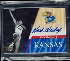 2013 Upper Deck University of Kansas Jayhawks Auto # 24 Walt Wesley