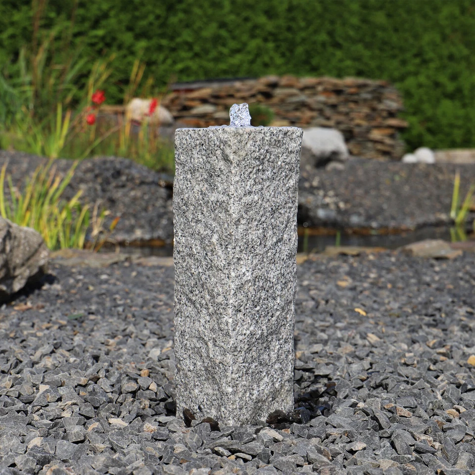 CLGarden Quellsteinbrunnen Granit Säule GS50 Gartenbrunnen Set Brunnen außen - Bild 1 von 4