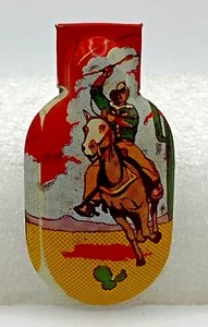 Vintage Kirchhof Western Cowboy Tin Litho Noise Maker/Clicker Newark, New Jersey - Picture 1 of 4
