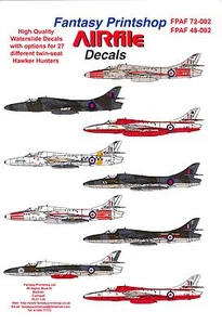 Airfile Decals 1/72 HAWKER HUNTER TWIN SEAT FIGHTERS IN R.A.F. SERVICE - Picture 1 of 1