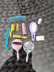 Vintage Barbie: PINK Mirror Comb Brush 12 Assrt Piece LOT Kens Soap - Picture 1 of 3
