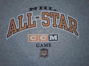 2002 Los Angeles NHL All Star Men's Vintage Hockey Gray Crew Sweater LARGE - Picture 1 of 14