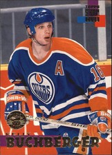 1994-95 Stadium Club Oilers Hockey Card #121 Kelly Buchberger