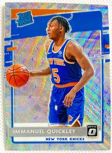 2020-21 Donruss Optic Immanuel Quickley Rated Rookie Silver Wave Prizm Card RC - Picture 1 of 2