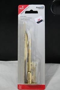ACE NATIONAL HARDWARE SOLID BRASS FLUSH BOLT V1920 N197-854 6" NEW IN PACKAGE - Picture 1 of 1