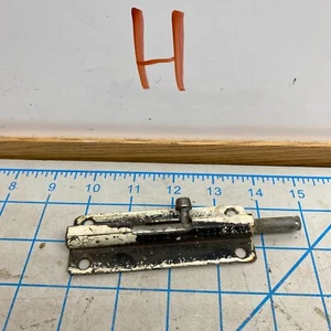 Vintage Black Barrel Bolt 4" Slide Latch Security Lock - Picture 1 of 7