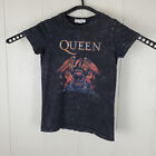 Queen Shirt Womens Extra Small Gray Graphic Crew Neck Short Sleeve Stretch