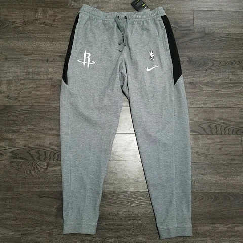 Nike NBA Houston Rockets Showtime On Court Sweatpants Mens XL Grey Dri fit Cover