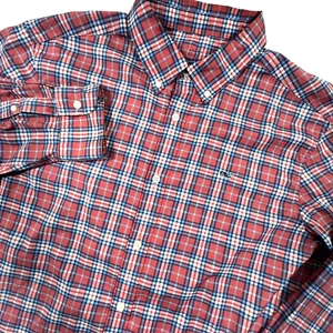 Vineyard Vines Performance Button Down Mens L Pink Blue Windowpane Plaid Stretch - Picture 1 of 6