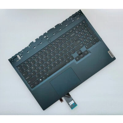 NUEVO 5CB1C74809 para Lenovo Legion 5-15ACH6H reposamanos teclado retroiluminado RGB azul Foto 1 de 4
