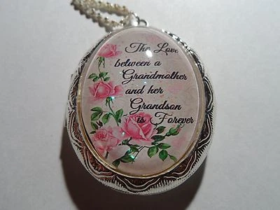 SILVER PLATED (PINK) VICTORIAN THE LOVE BETWEEN A GRANDMOTHER GRANDSON LOCKET - Image 1 of 4