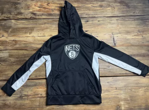 Brooklyn Nets NBA Kids Hooded Sweatshirt Size medium 8/10 Hoodie Cover