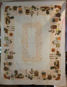 De Colección Mantel Algodón Aguacate Estampado Cocina Retro Años 70 50" x 64" Defecto - Imagen 1 de 9