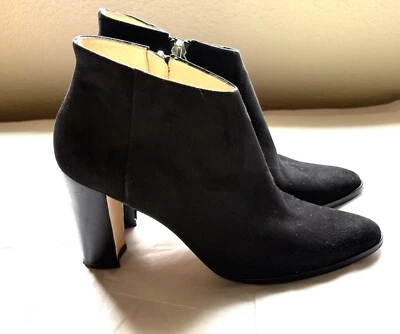 BOTINES MANOLO BLAHNIK ESPALDA GAMUZA TALLA CREMALLERA BLOQUE TACÓN ALTO TALLA: 36.5 Foto 1 de 4