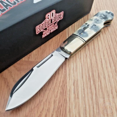 Rough Ryder Apaloosa Folding Knife Stainless Steel Blade Smooth Bone Handle - Image 1 of 4