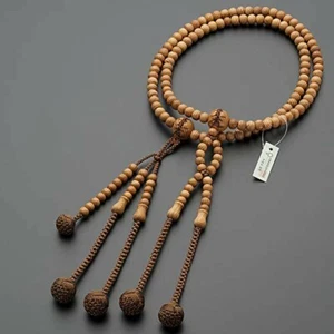 Yakusugi Cedar Nichiren Soka Gakkai Rosary 108 beads Juzu Mala Kyoto Japan - Picture 1 of 7