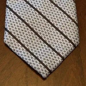 Dkny Blue Brown 100% Silk Men’s Neck Tie Made In China - Picture 1 of 9