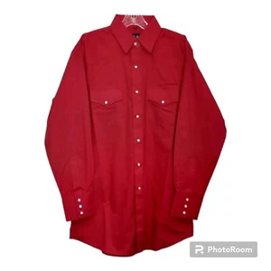 Camisa Caballo Blanca Para Hombres M Vaquero Occidental Rodeo Rojo Perla A Presión Dadcore Rancho Trabajo - Imagen 1 de 15