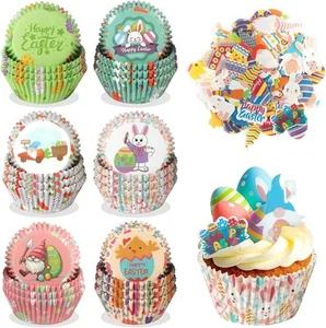 370PCS Easter Cupcake Liners Kit, Lanstics Bunny Egg Paper Baking Cups - Picture 1 of 7