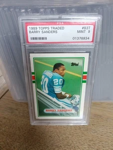 1989 Topps Traded Barry Sanders #83t (RC) PSA 9 - Picture 1 of 2