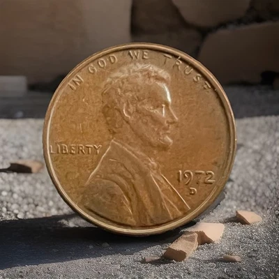 1972 D ERROR LINCLON CENT WOW RARE T ERROR IN TRUST LOOK! #25 - Image 1 of 4