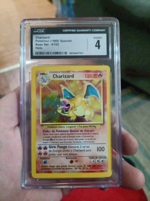Charizard 4/102 Base Set Holo Spanish CGC 4 VG-EX Pokemon Vintage Rare Wotc  - Image 1 of 4