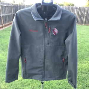 Oklahoma Sooners Jacket Mens Medium NCAA Football Softshell Full Zip Columbia OU - Picture 1 of 23