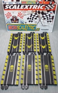 Micro Scalextric Track Bundle ML32996 x6 15cm 1:64 New Style Connector PreLoved - Picture 1 of 20