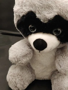 Waschbär Plüschtier Neu mit Etikett Neu mit Etikett King Plüsch schwarz grau weiß Glitzeraugen - Bild 1 von 4