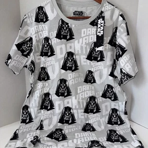 T-shirt Star Wars Darth Vader stampa all over nuova con etichetta grigia uomo taglia media - Foto 1 di 8