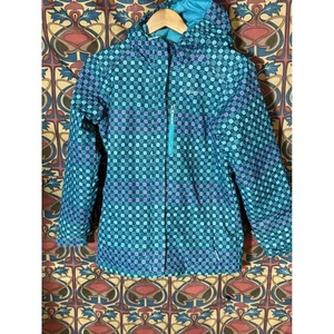 Columbia Winter Schneejacke Mädchen blau & lila gemustert mit Kapuze - Bild 1 von 4