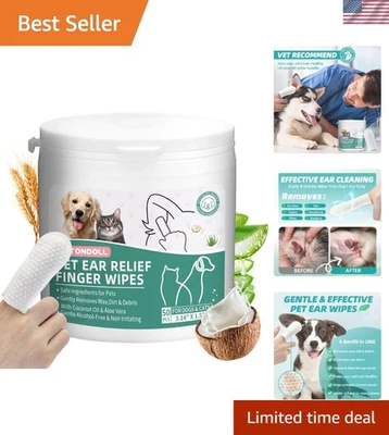 Toallitas para orejas para perros y gatos, toallitas para orejas más gruesas para perros y gatos, reliquia natural... Foto 1 de 4