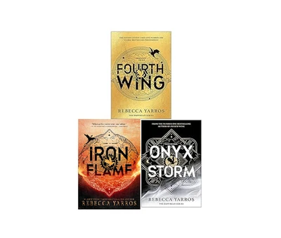 The Empyrean Series 3 Book Collection Set: Fourth wing+Iron flame, onyx Freeship