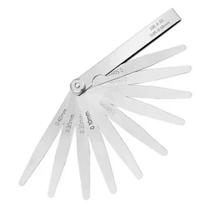 Metric Feeler Gauge Stainless Steel 10 Blades Dual Marked 0 05 to 0 50mm Tool - Picture 1 of 8