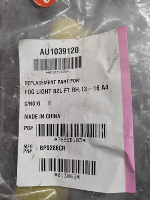 Fog Light Trim Driving Lamp Passenger  RH Hand For Audi A4 AU1039120 - Image 1 of 3