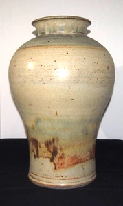 Large Wheel-Thrown Pottery Vase-14.5" Tall & 10.55 Pounds Art Gallery Purchase - Picture 1 of 9