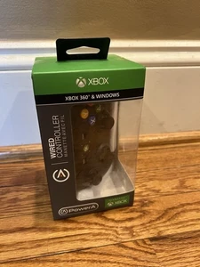 PowerA Wired Controller MANETTE AVECFIL XBOX 360 and WINDOWS NEW BLACK - Picture 1 of 10