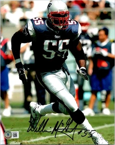 WILLIE MCGINEST SIGNED 8X10 PHOTO BECKETT BAS COA NEW ENGLAND PATRIOTS 1 - Picture 1 of 1